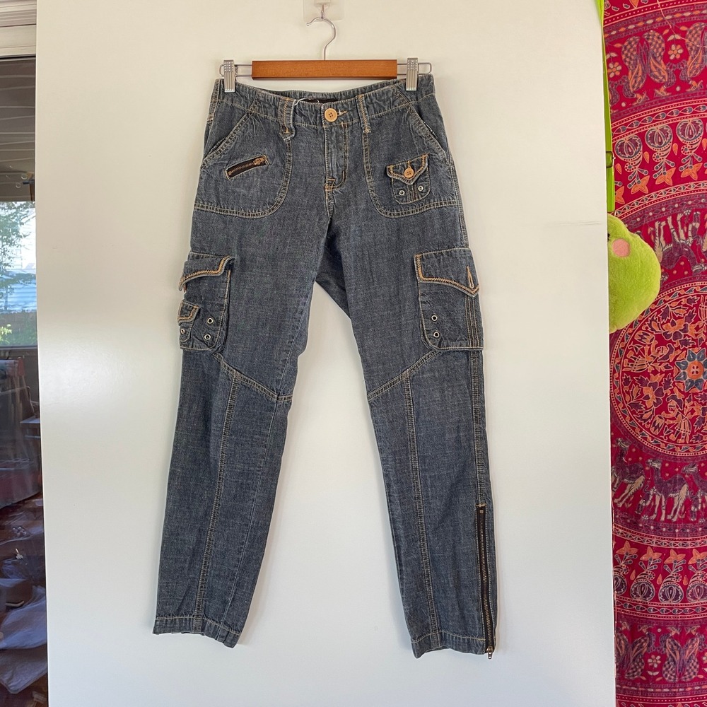 Vintage Baby Phat Dark Wash Jeans Women's SZ 28 Urban Streetwear‎ Y2k 90's crop